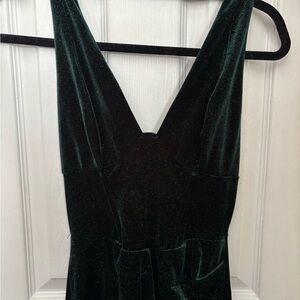 Windsor Deep Green Velvet Dress